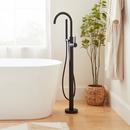 Single Handle Floor Mount Filler Set in Matte Black - Valve Included