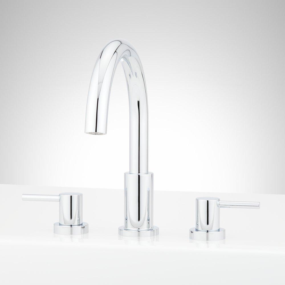 Two Handle Roman Tub Faucet Set in Brushed Nickel - Valve and Hand Shower Included 
