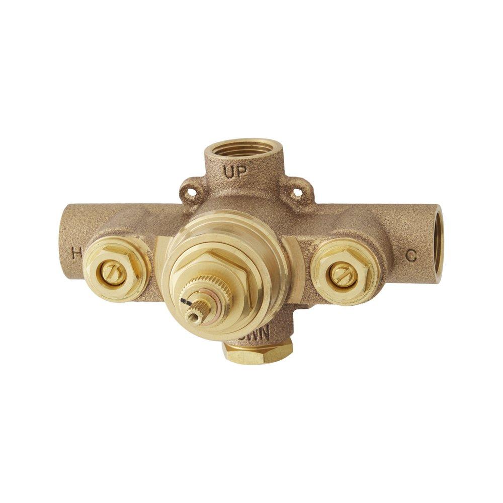 THERMOSTATIC SHOWER VALVE TRIM AND 1/2" ROUGH-IN VALVE - BRUSHED NICKEL 