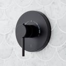 Single Handle Thermostatic Valve Trim in Matte Black - 1/2 in. Valve Included