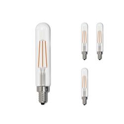 4W T8 LED Filament Tube  3000K, Medium Bi-Pin Base, Clear Finish, (Pack of 4)