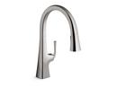 Single Handle Pull Down Kitchen Faucet in Vibrant® Titanium