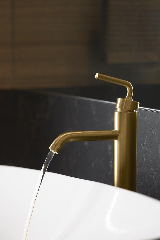 KOHLER Vibrant Titanium Single Handle Vessel Filler Bathroom Sink Faucet 