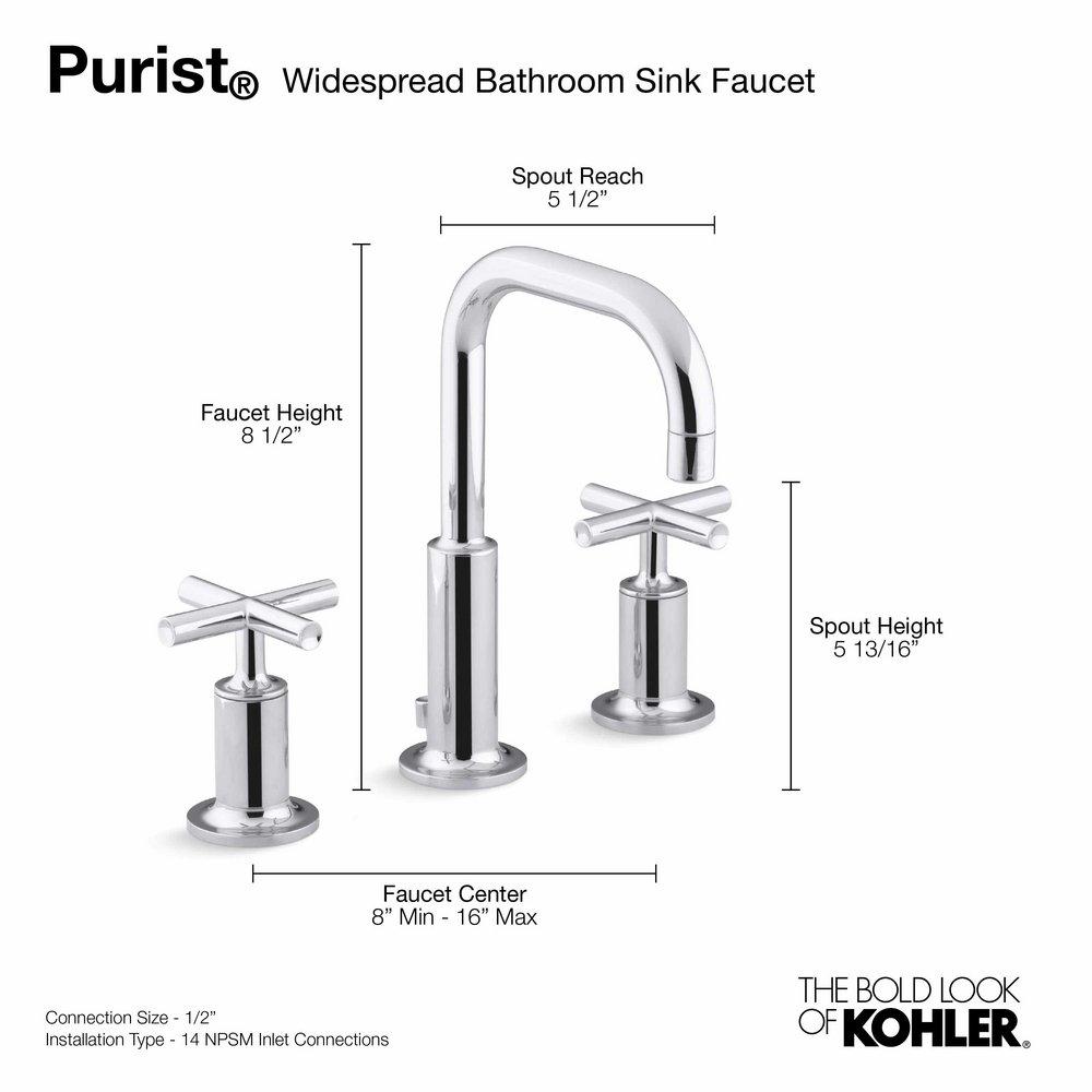 Two Handle Widespread Bathroom Sink Faucet in Vibrant Titanium 