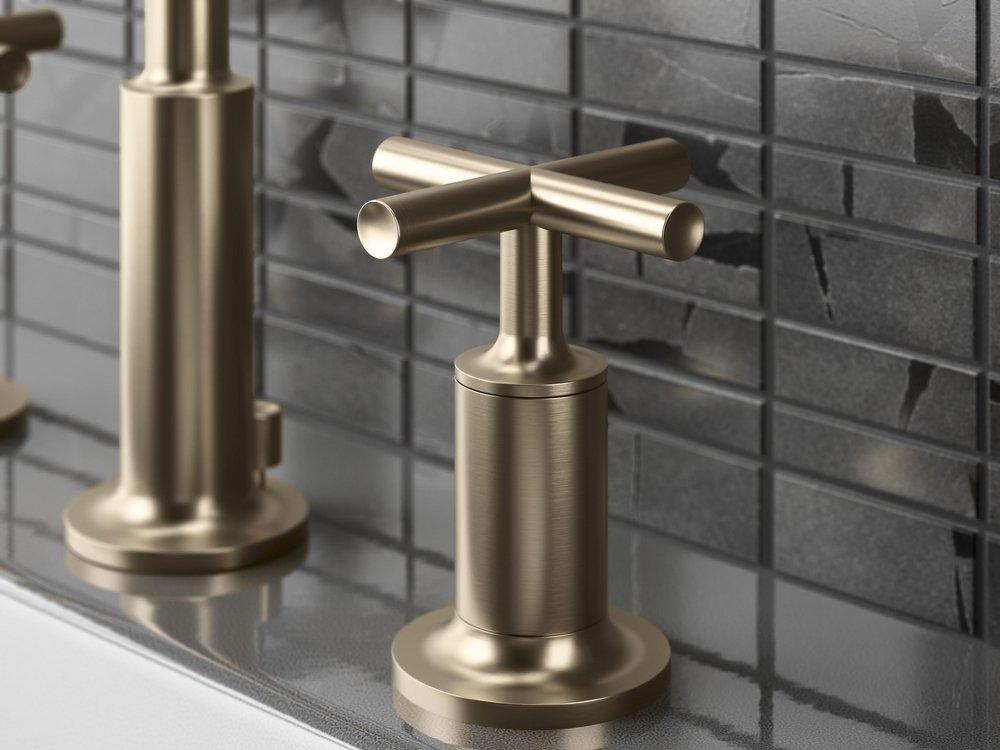 KOHLER Vibrant Titanium Two Handle Widespread Bathroom Sink Faucet 