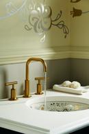 Two Handle Widespread Bathroom Sink Faucet in Vibrant Titanium 