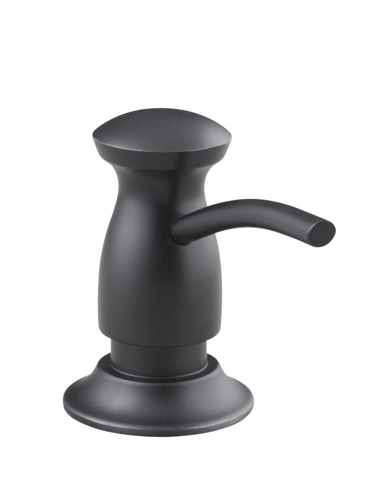 KOHLER Matte Black 3-5/16 in. 16 oz. Kitchen Soap Dispenser 