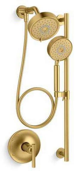 Single Handle Multi Function Shower Faucet in Vibrant Brushed Moderne Brass