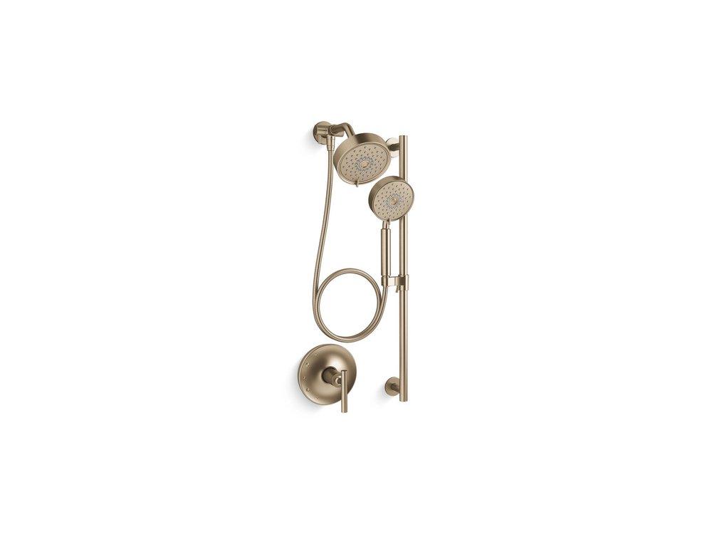 Single Handle Multi Function Shower Faucet in Vibrant Brushed Bronze 