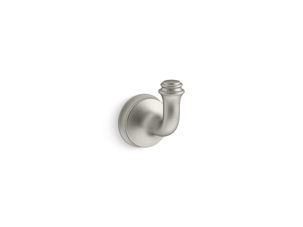 KOHLER Vibrant&reg; Brushed Nickel 1-Hook Robe Hook 