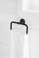KOHLER Matte Black Rectangular Closed Towel Ring 