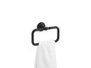 Rectangular Closed Towel Ring in Matte Black