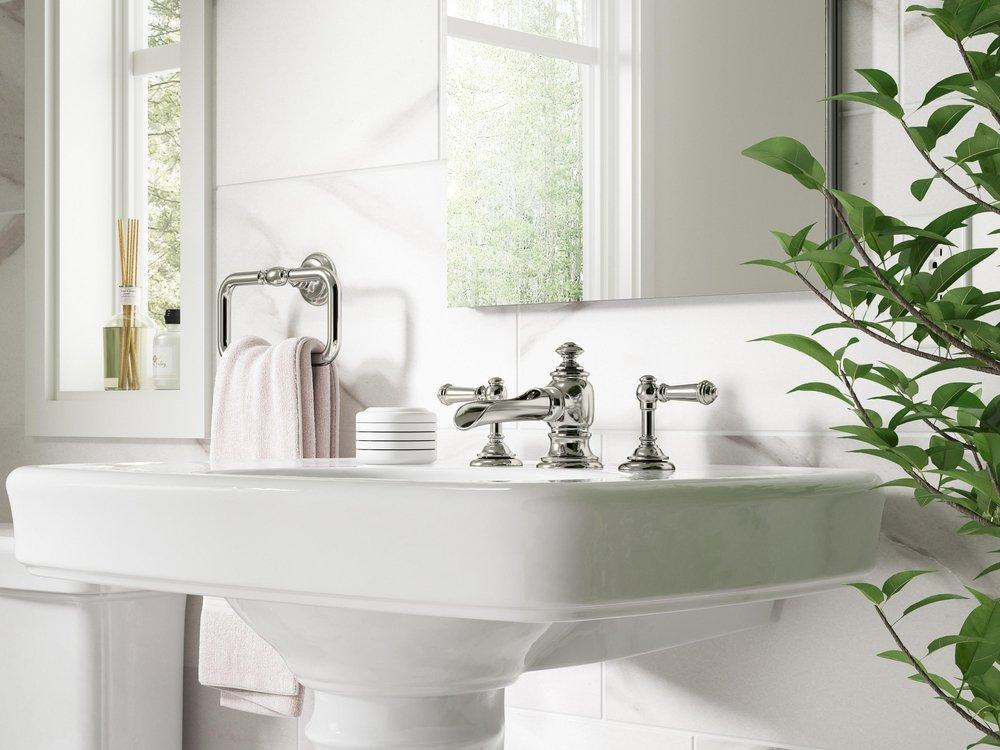 KOHLER Matte Black Rectangular Closed Towel Ring 