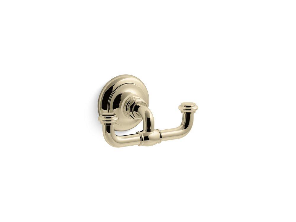 KOHLER Vibrant French Gold 2-Hook Robe Hook 