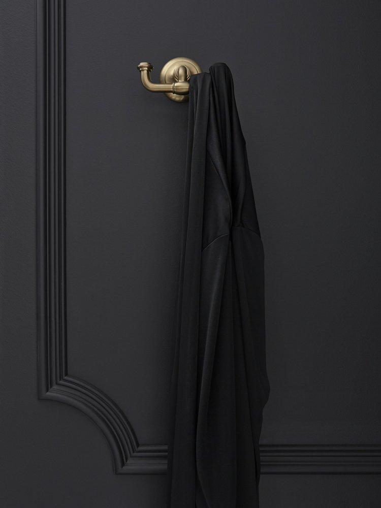KOHLER Matte Black 2-Hook Robe Hook 
