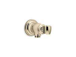 Wall Supply with Hand Shower Holder in Vibrant French Gold