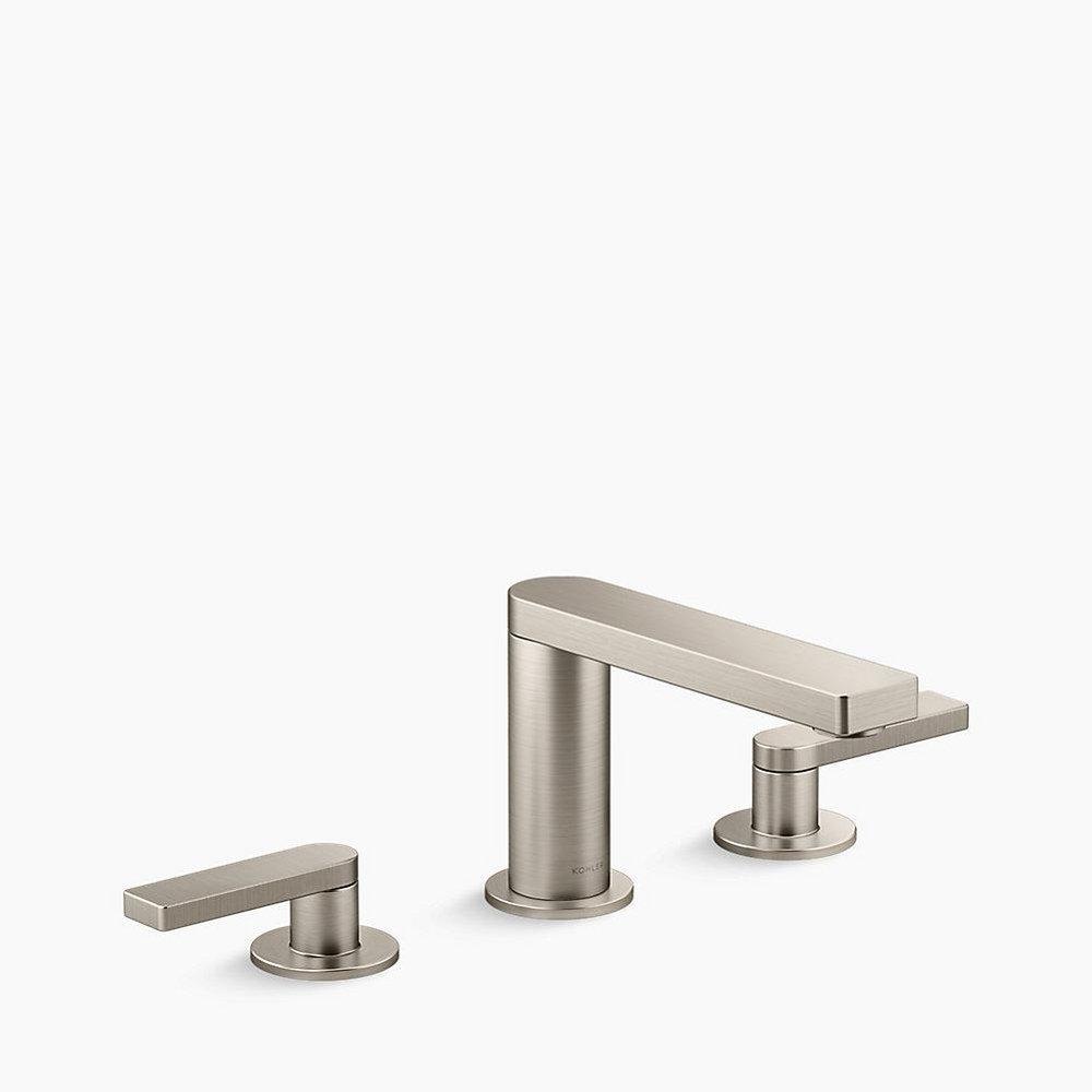 Widespread Bathroom Sink Faucet in Vibrant Brushed Nickel 