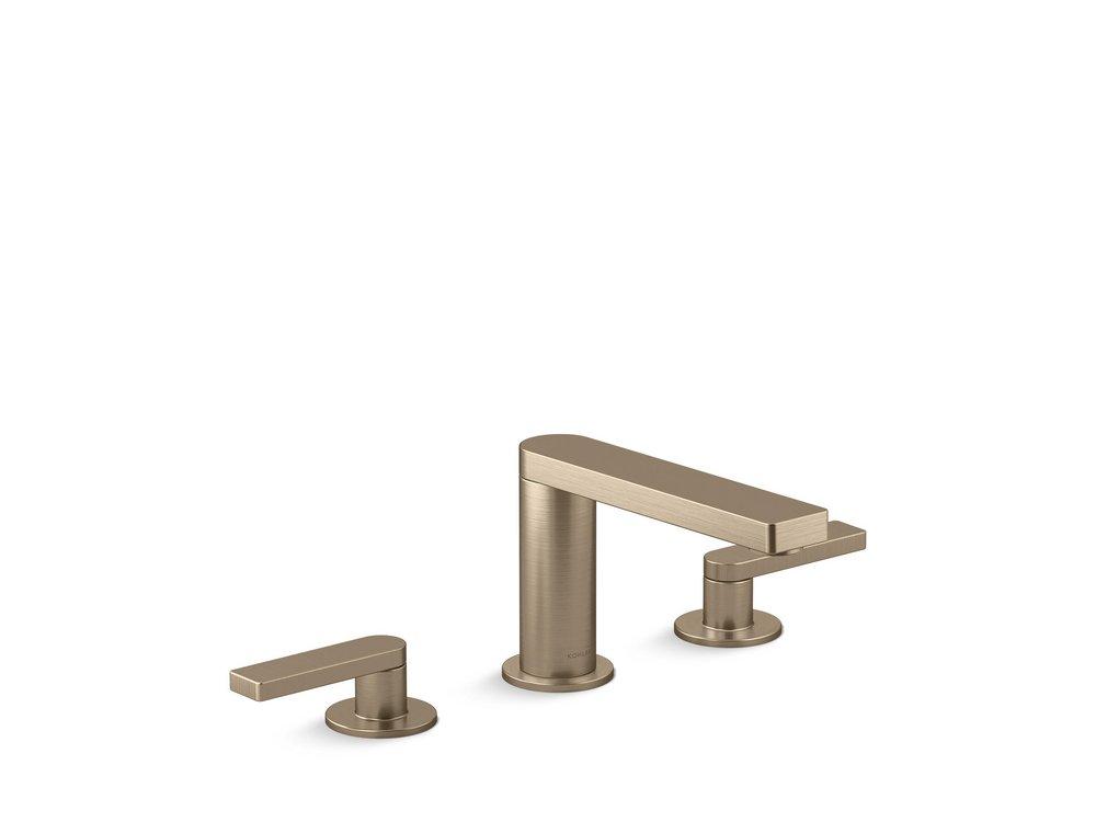 Two Handle Widespread Bathroom Sink Faucet in Vibrant Brushed Bronze 