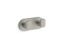 KOHLER Vibrant&reg; Brushed Nickel 2-Hook Robe Hook 