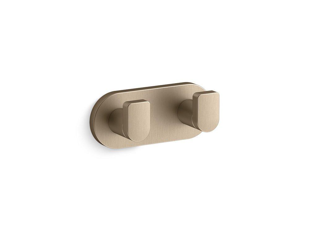 KOHLER Vibrant Brushed Bronze 2-Hook Robe Hook 