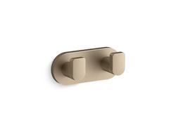 2-Hook Robe Hook in Vibrant Brushed Bronze