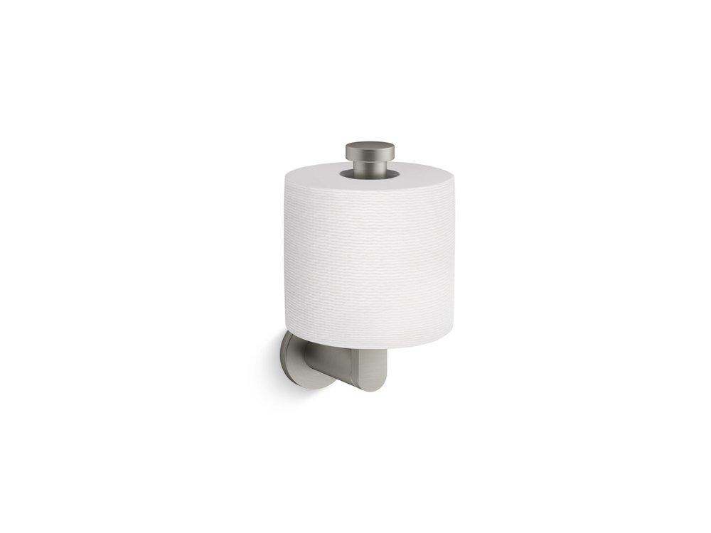 KOHLER Vibrant&reg; Brushed Nickel Wall Mount Toilet Tissue Holder 