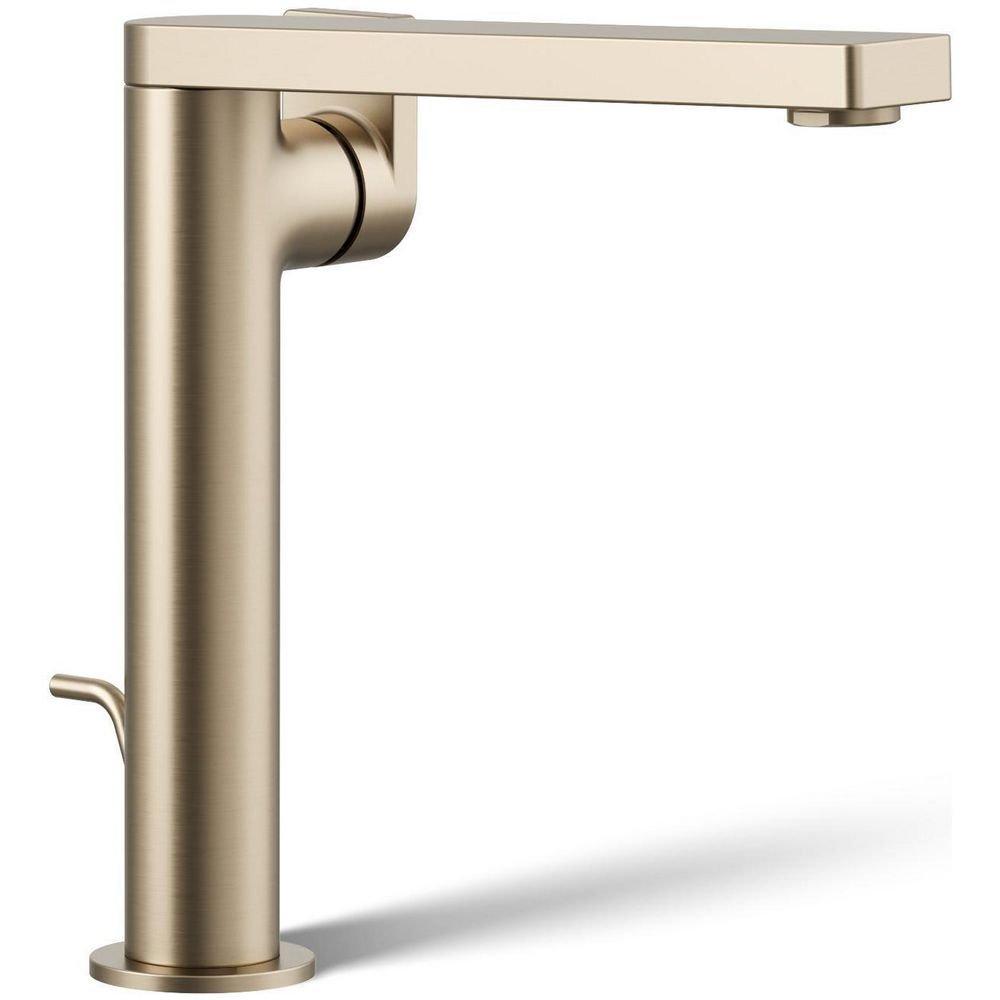 KOHLER Vibrant Brushed Bronze Single Handle Monoblock Bathroom Sink Faucet 