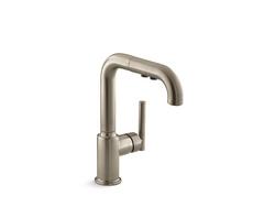 Single Handle Pull Out Kitchen Faucet with Touch Activation in Vibrant&reg; Brushed Bronze
