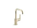 Single Handle Bar Faucet in Vibrant French Gold