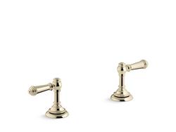 Widespread Bathroom Faucet Lever Handles in Vibrant French Gold