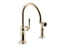 KOHLER Vibrant French Gold Single Handle Kitchen Faucet 