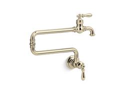 Wall Mount Pot Filler in Vibrant French Gold