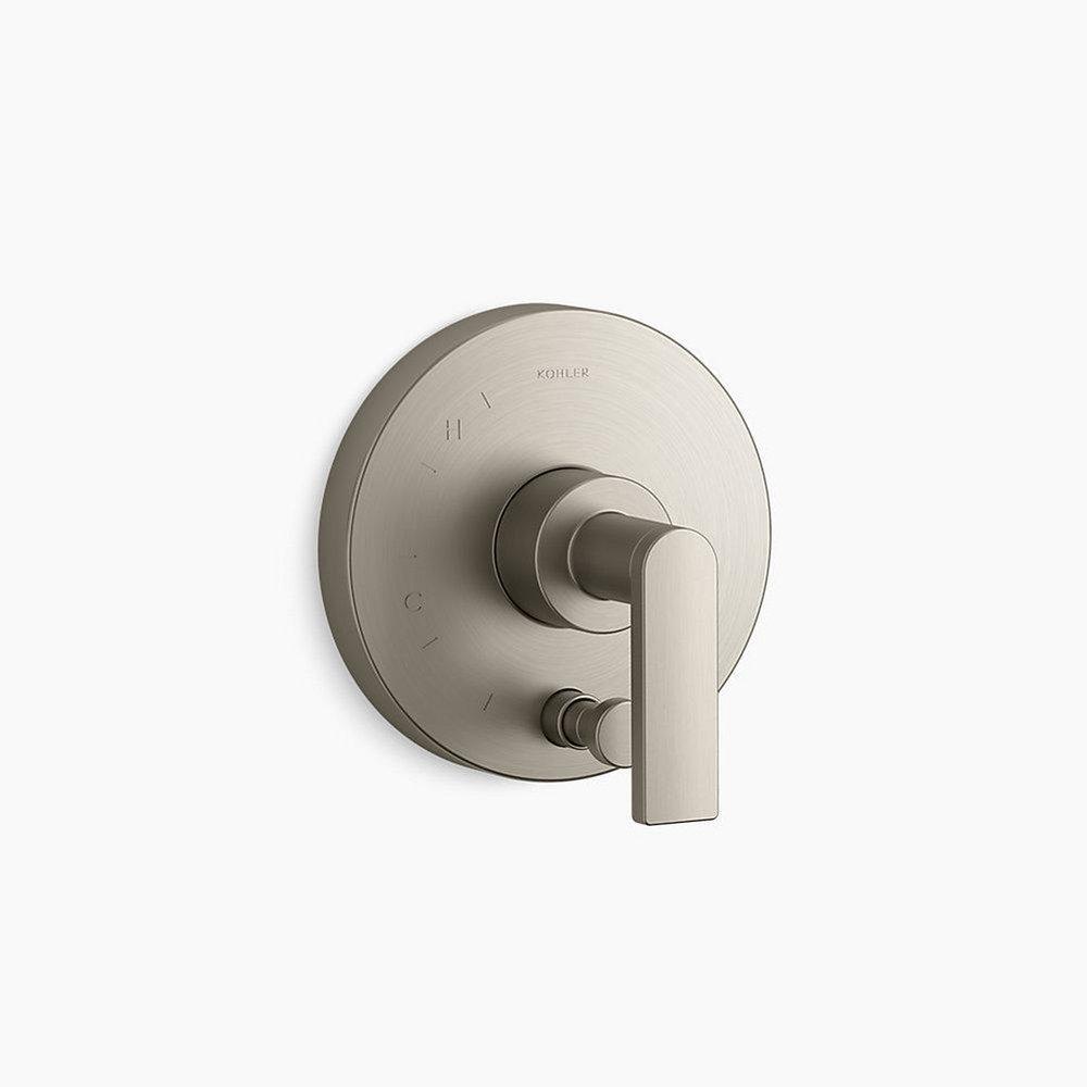 KOHLER Vibrant™ Brushed Nickel Single Handle Bathtub & Shower Faucet (Trim Only) 