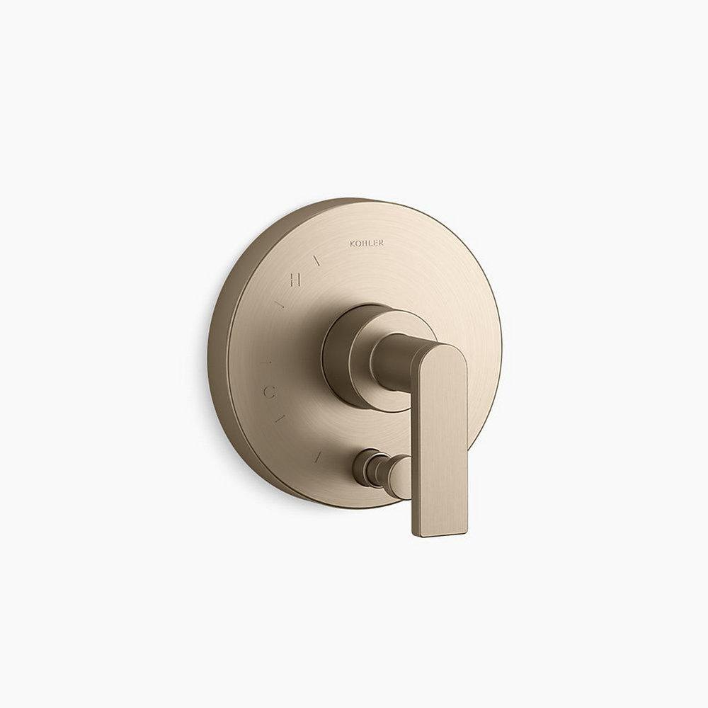 KOHLER Vibrant&trade; Brushed Bronze Single Handle Bathtub & Shower Faucet (Trim Only) 