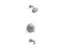 KOHLER Vibrant&reg; Brushed Nickel Single Handle Single Function Bathtub & Shower Faucet (Trim Only) 