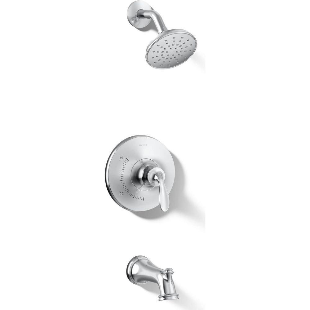 KOHLER Polished Chrome One Handle Single Function Bathtub & Shower Faucet (Trim Only) 