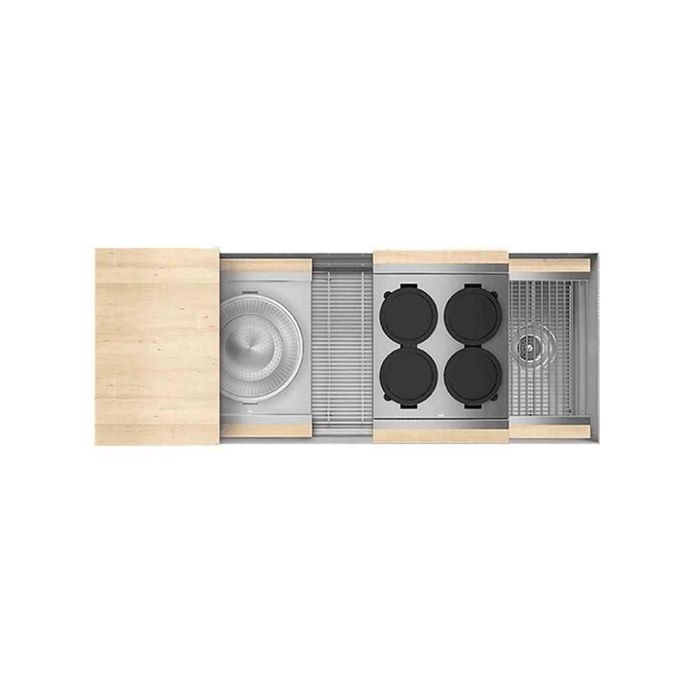 SMARTSTATION KIT UNDERMOUNT SINK MAPLE ACC. SINGLE 48X18X10 