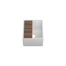 14-3/4 x 8-3/4 in. Apron Front and Undermount Fireclay Bar Sink in White