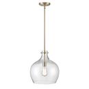 1-Light Pendant Light in Modern Gold 