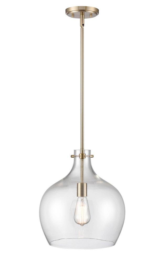 1-Light Pendant Light in Modern Gold 