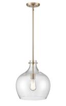 1-Light Pendant Light in Modern Gold 