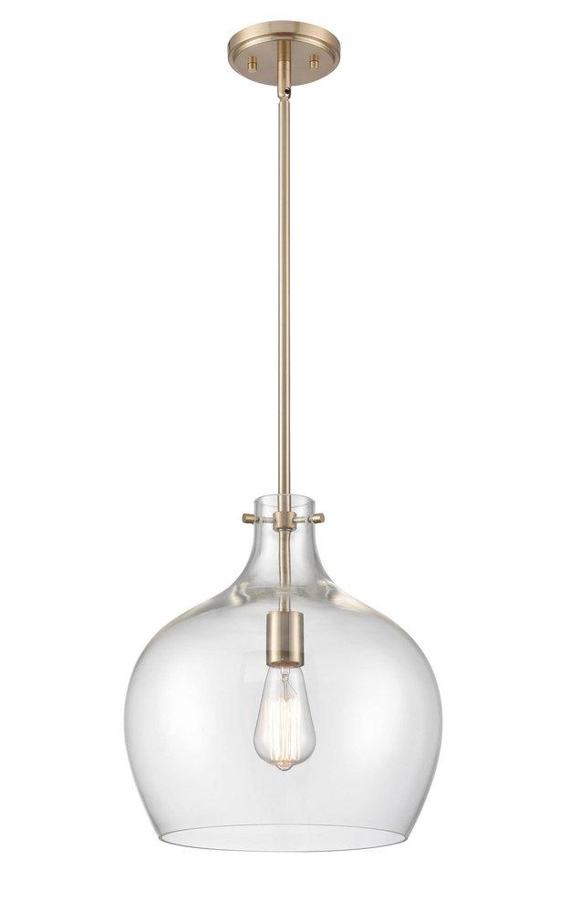 1-Light Pendant Light in Modern Gold 