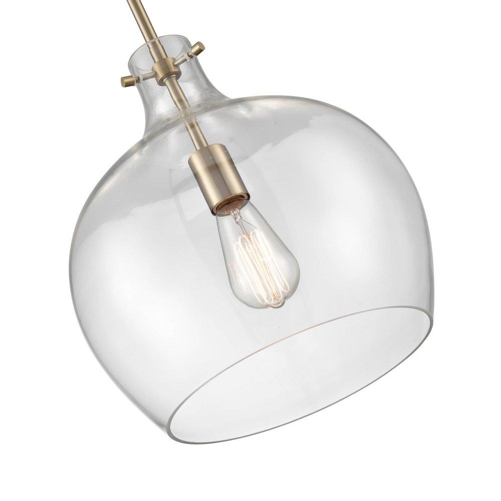1-Light Pendant Light in Modern Gold 