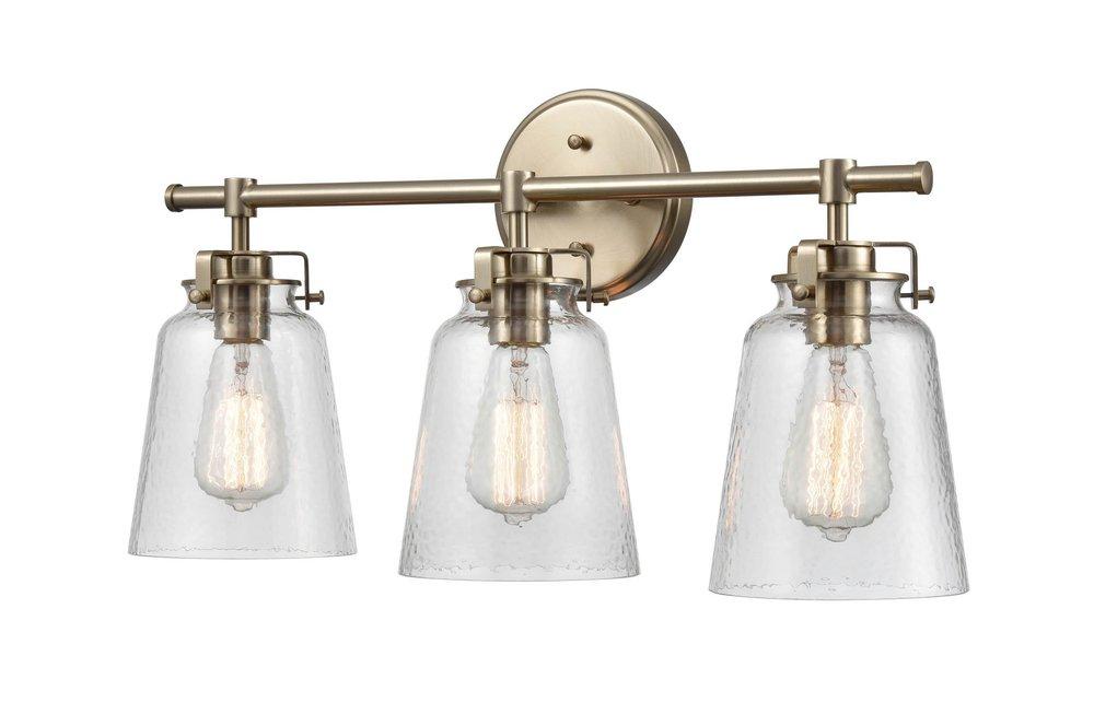 3-Light Vanity Fixture in Modern Gold 