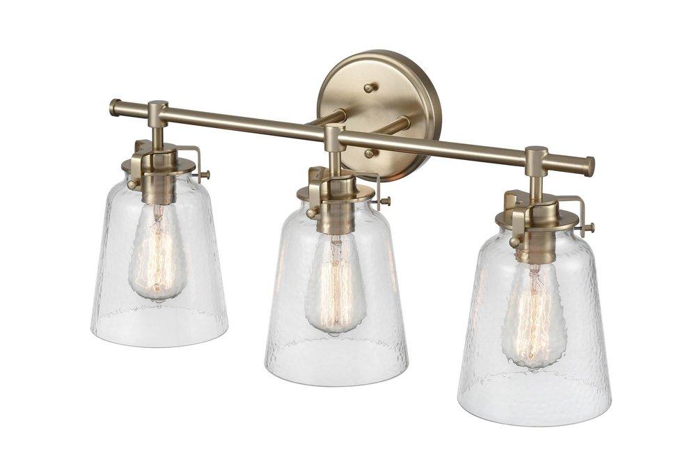 3-Light Vanity Fixture in Modern Gold 