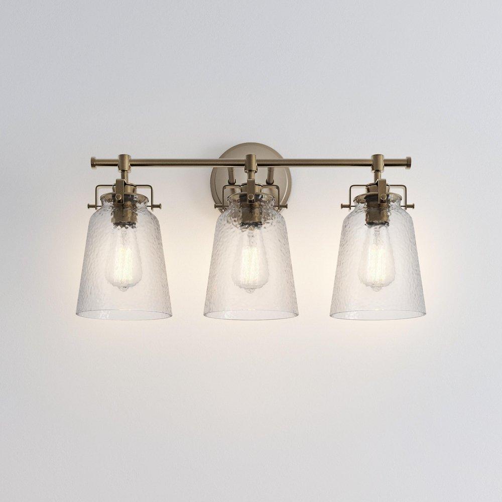 3-Light Vanity Fixture in Modern Gold 