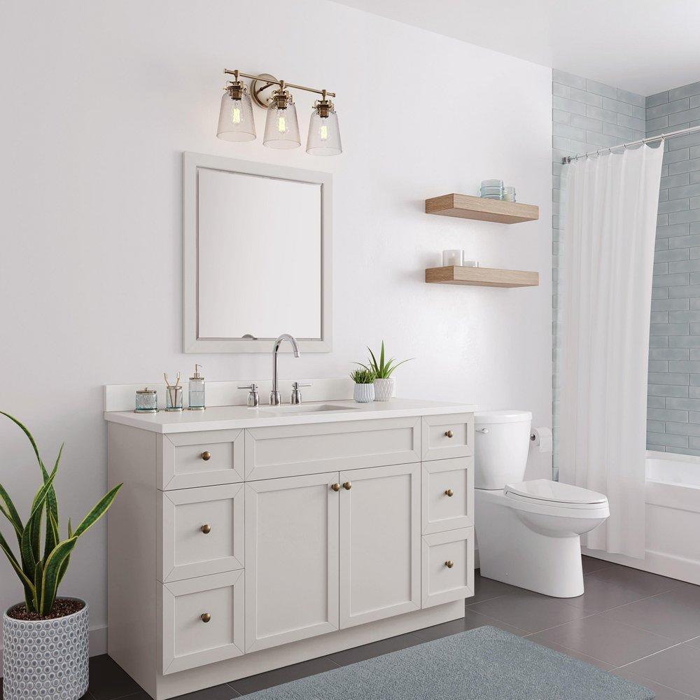 3-Light Vanity Fixture in Modern Gold 