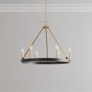 Millennium Lighting Matte Black/Modern Gold 6-Light Chandelier Ceiling Light 