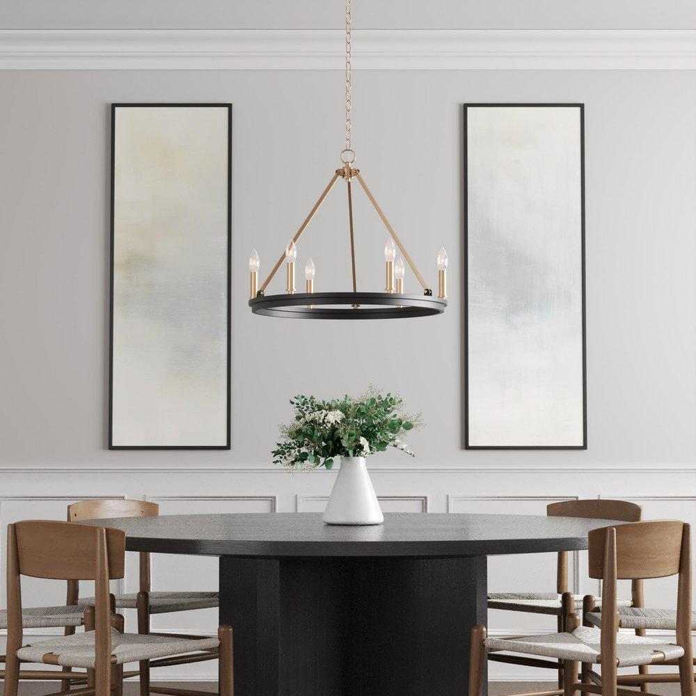 Millennium Lighting Matte Black 6-Light Chandelier Ceiling Light 