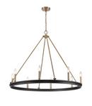 Millennium Lighting Matte Black/Modern Gold 8-Light Chandelier Ceiling Light 